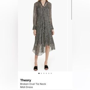 THEORY NEW Elegant Black and White Women's Dress